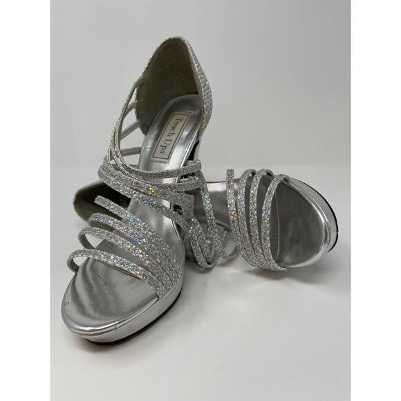 High heels silver open toe - Picture 1 of 6